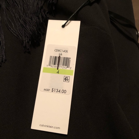 Calvin Klein Fringe Sheath Dress Size 2 4 8 & 10 - Picture 8 of 11